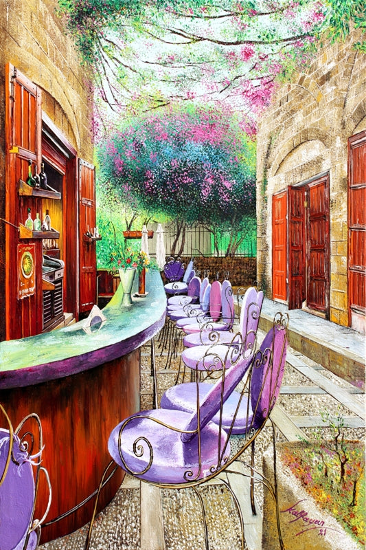 Edde Café, Byblos Souk Painting